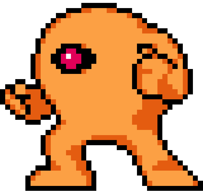 awesome ass pixel yellow Devil